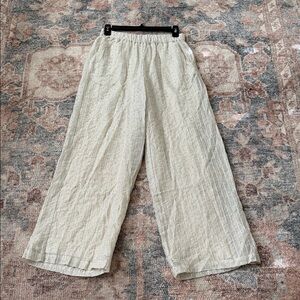 JM Collection Cream Wide Leg Pants